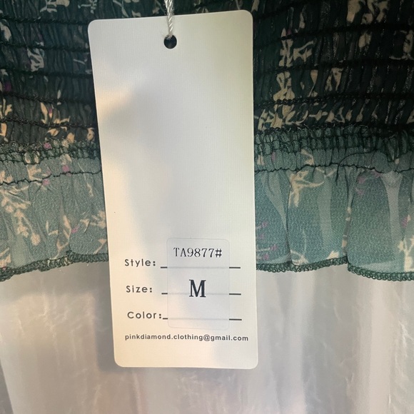 Green rouched crop top - Picture 3 of 4